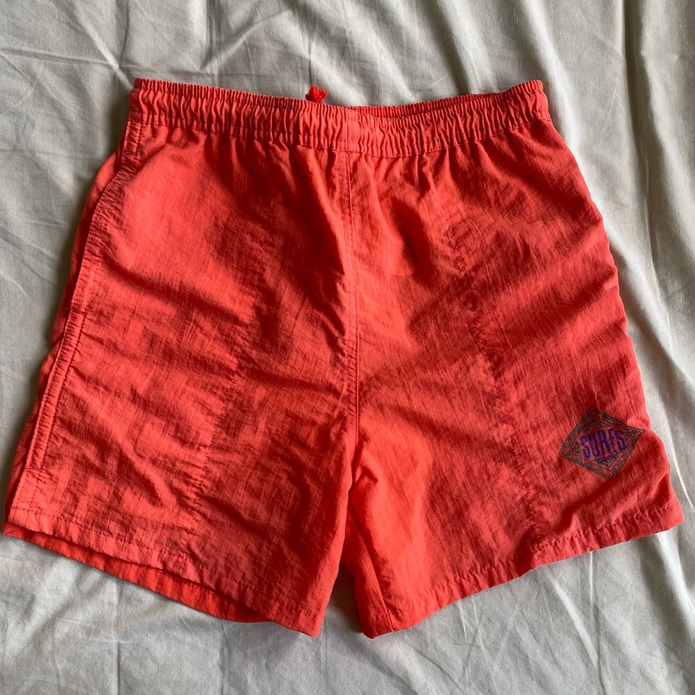 Vintage Neon Surfs Short🧡